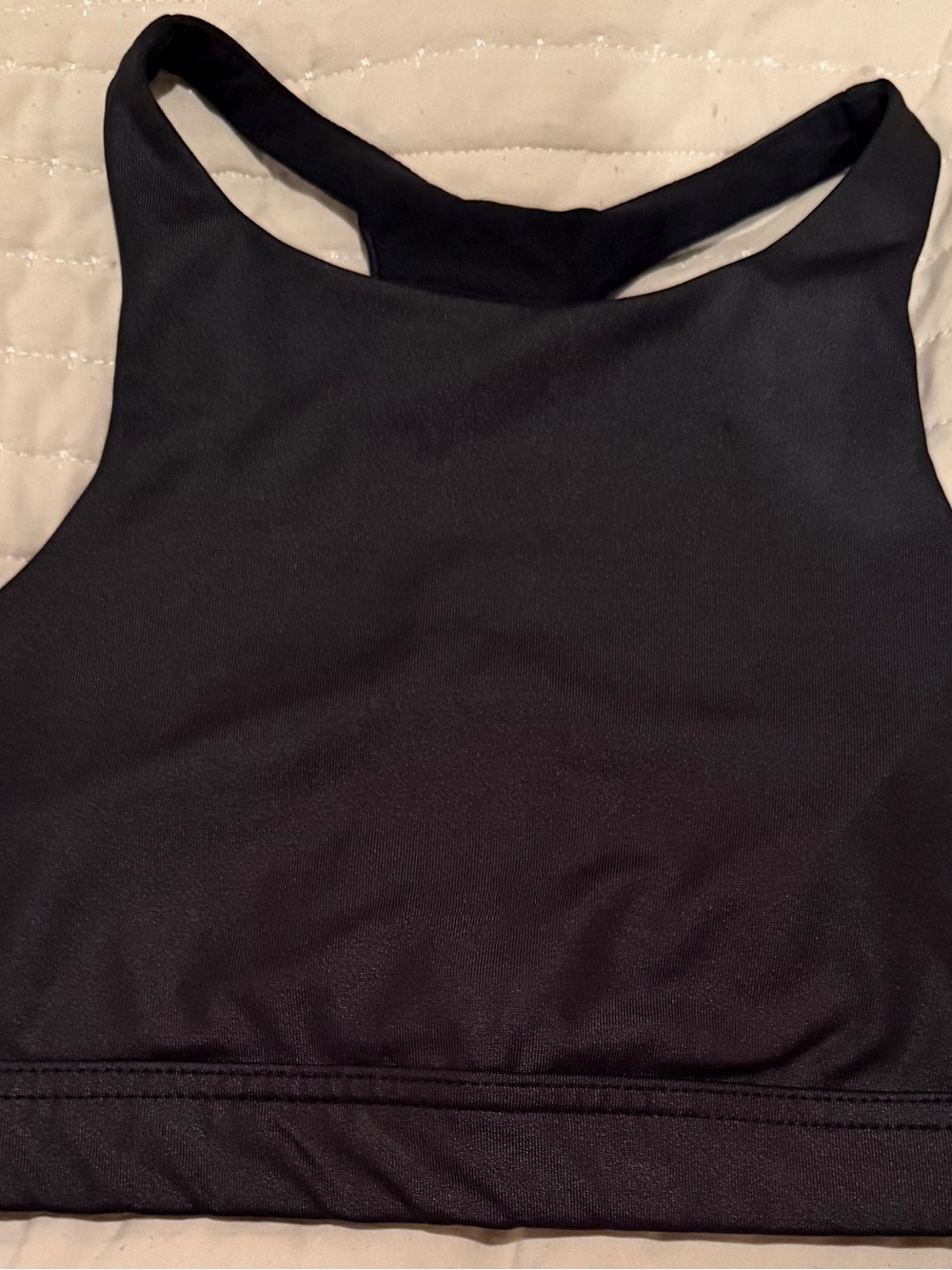 90 Degree By Reflex Black High-Neck Racerback Sports Bra